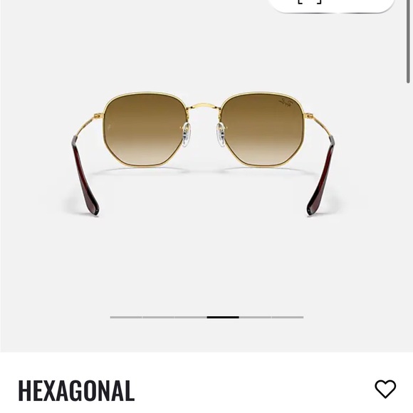 Ray-Ban Hexagonal Gold Sunglasses - Picture 6 of 8